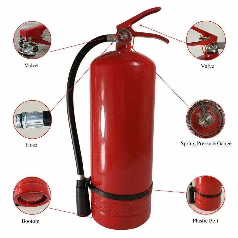 2.5lbs Firefighter Fire Extinguisher Portable Firefighting Equipment Filled with Dry Chemical Powder