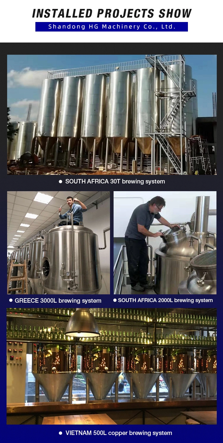 Microbrewery300L 500L 1000L 2000L 5000L Brewery Equipment Beer Brewing 5000L Commercial Turnkey Beer Brewing Equipment