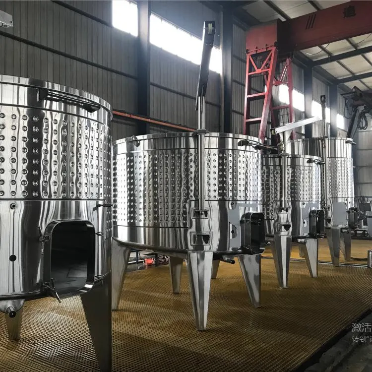 Sanitary Stainless Steel Open Top Wine Fermenter Variable Capacity Tank
