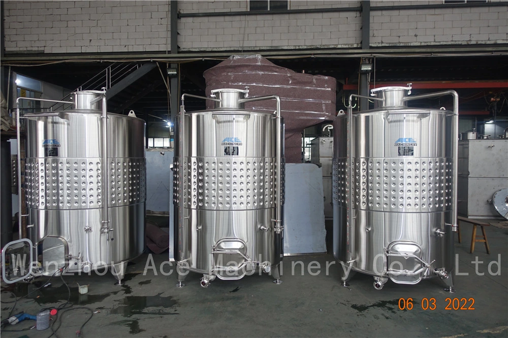 Factory Price Variable Capacity Jacketed Wine Fermentation Stainless Steel Tank 5000L 3000L 10000L