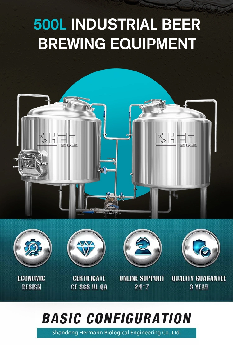 Industrial Brewing Equipment That Includes 1000-Liter Brewhouse and a Beer-Making Machine