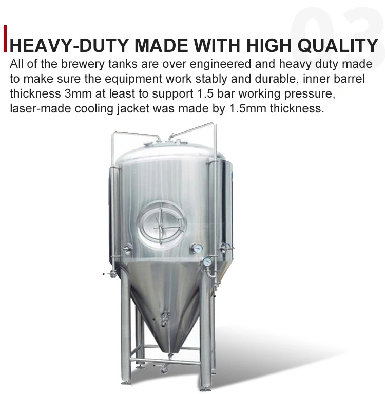 Stainless Steel 1000L Craft Brewery Beer Fermenter Tank