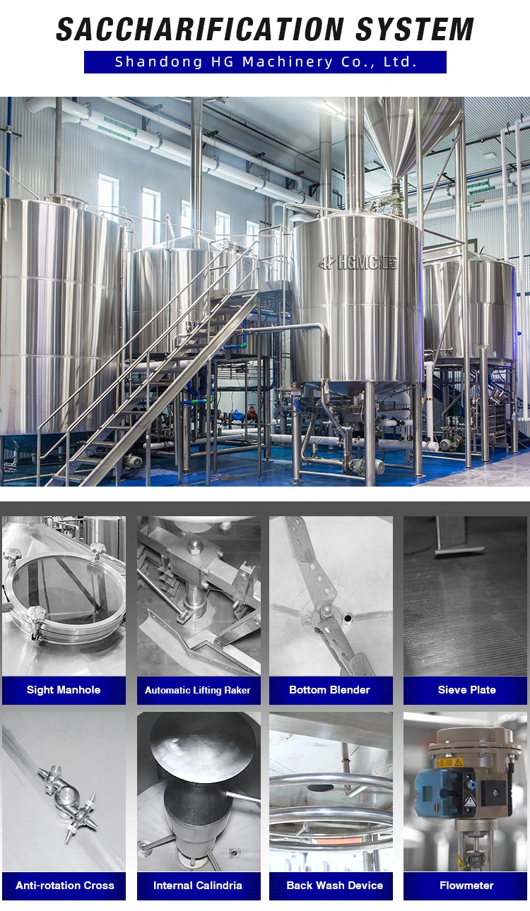 Microbrewery1000L 2000L 5000L Brewery Equipment Beer Brewing 5000L Commercial Turnkey Beer Brewing Equipment