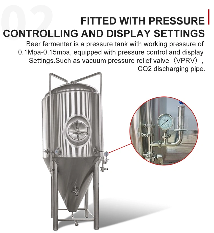 Stainless Steel 1000L Craft Brewery Beer Fermenter Tank