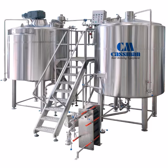 2000L 20hl SUS304 Steam Heated Brewhouse 2 Vessels System