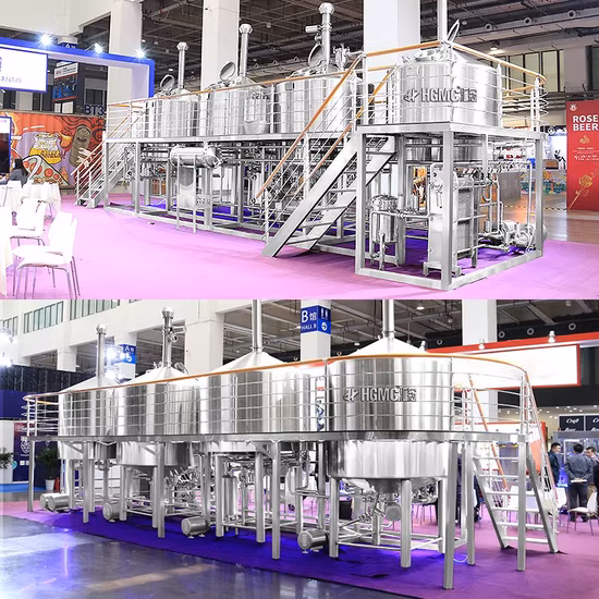 Automatic 500L 600L 700L 800L 900L 1000L Compact Beer Brewing System for Beer Production Equipment