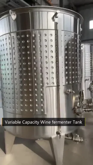 Stainless Steel 3000L 4000L 5000L Wine Fermentation Tank Variable Capacity Wine Tank